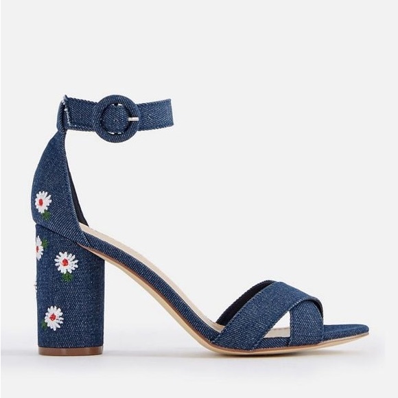 JustFab Daisy Embroidered Heels - Picture 4 of 4